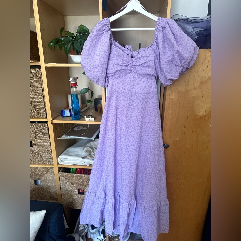 ENGLISH FACTORY PUFF SLEEVE DRESS - Picture 2 of 8